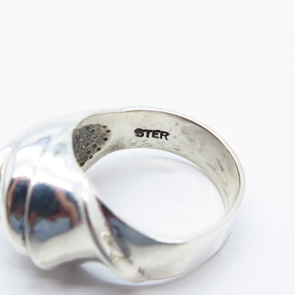 925 Sterling Silver Vintage Pejois Beverly Hills Ribbed Ring Size 8.25 - Picture 8 of 9